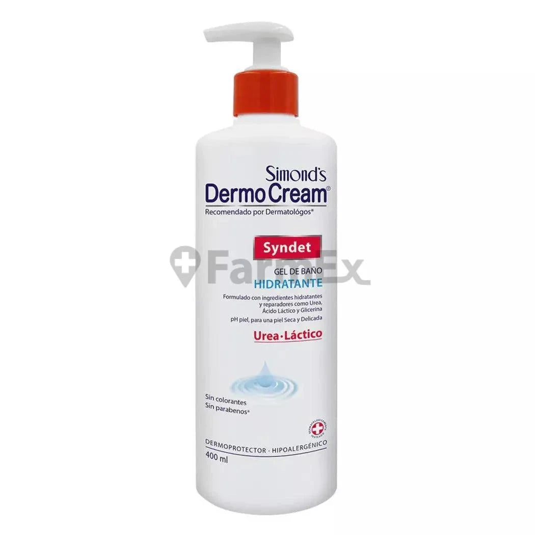 Simond's DermoCream "Syndet Urea" Gel de baño x 400 mL Farmex-Pluxee-Persistente